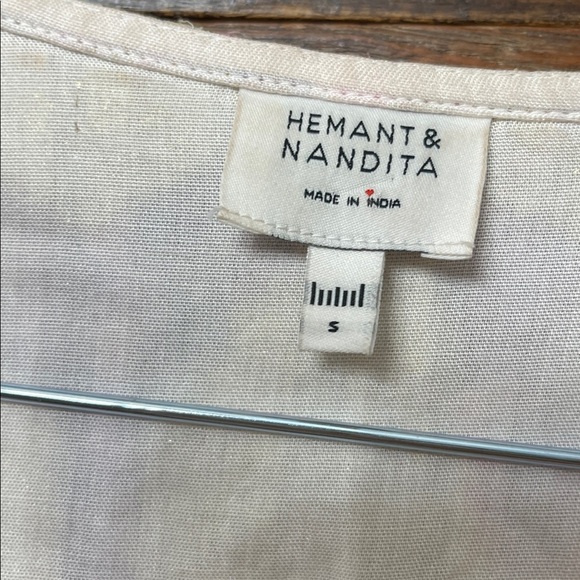 Hemant & Nandita Amal Long Dress • Lilac Gold Metallic Floral Maxi • Size Small - Picture 8 of 11